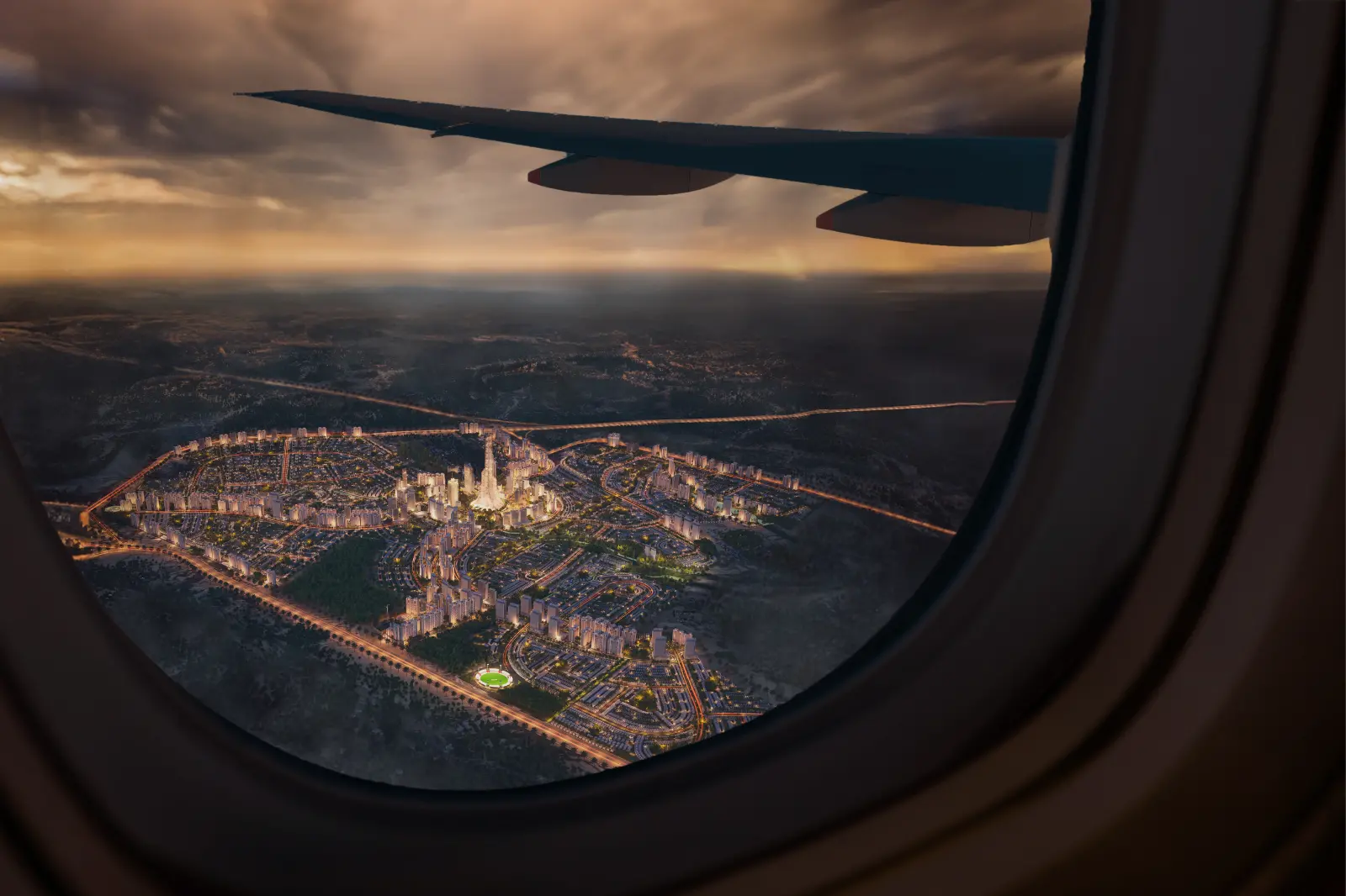 worker-3 27. plane window night