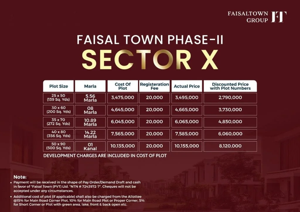 sector x payment plan faisal town phase 2 islamabad new 1024x724